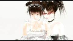 Sexy maid and her girlfriend with big tits are fucking