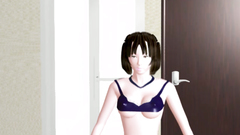 Sexy babe is having her pussy exposed in 3d movie