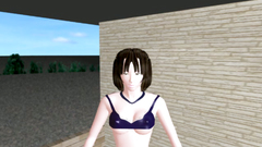 Sexy babe is having her pussy exposed in 3d movie