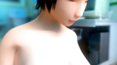 School girl blowjob a dick of a male in 3d porn