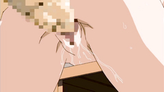 Cool young hentai blonde polishes his dick magnificent breasts