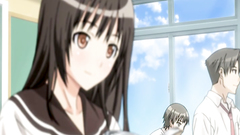 Sexy skinny hentai schoolgirl with cameltoe twat fucks with her classmates