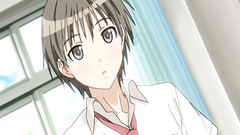 Sexy skinny hentai schoolgirl with cameltoe twat fucks with her classmates