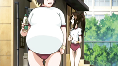 Young pretty cartoon babe in sexy lingerie swallows huge cock