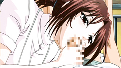 Lovely long-haired nurse shows her blowjob skills to the patient