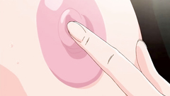 Short-haired big breasted hentai babe molested and seduced for sex