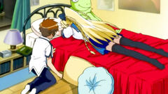 Sexy girl Sailor Moon with long blonde hair gets cock in her tight cunt