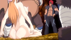 Horny moster fucks in all holes busty blonde hentai beauty