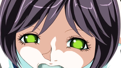 Titjob and a blowjob with horny dude fucking a poor young hentai beauty