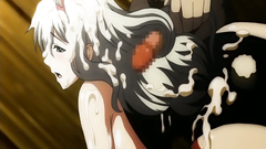 Hot BDSM cartoon with busty babe spreading her long legs wide