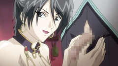 Cartoon video where mouth of a gorgeous redhead is filled with cum