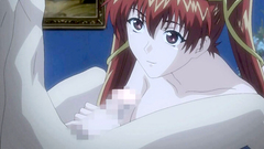 Hentai porn with a busty redhead banged by two dudes