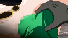 Brunette and redhead with stunning bodies are having sex with a kinky hentai dude