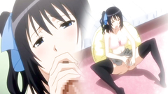 Two naughty teens sharing one big cock together