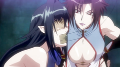 Brunette elf gets bondaged and hardcore fucked by many toys