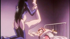 Female domination over the helpless teen by brunette bitch