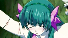 Naked and beautiful elf with long hair gets into a big trouble