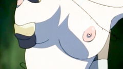 Naked and beautiful elf with long hair gets into a big trouble