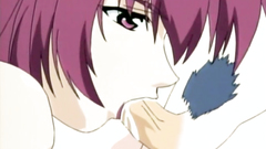 Busty redhead sucks her boyfriend's hard dick