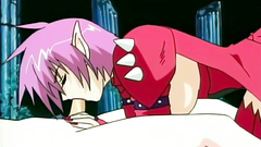 Short-haired elf rides her sexy slave's cock