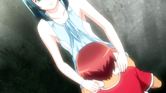 Young boy finds and sucks a cock under the friend's skirt