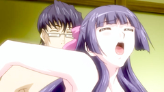 Lustful hentai college babes in hardcore group fuck