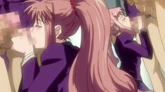 Lustful hentai college babes in hardcore group fuck