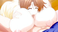 Amazing blondy with big tits is cramming with a young dude