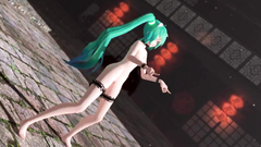 【MMD】Miku (Lingerie Dress) - Pink Cat【R-18】