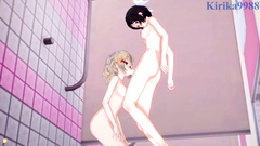 Hibiki Tachibana and Miku Kohinata have intense futanari sex in the shower room. - Symphogear Hentai