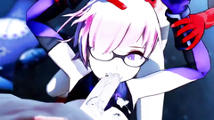 [MMD R-18] FGO Mash Deep Throating 3d hentai fap hero nsfw ntr