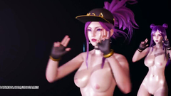 [MMD] K/DA - PopStars Hot Naked Dance Ahri Akali Kaisa Evelynn 4K 60FPS