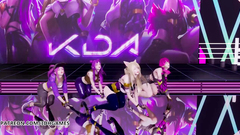 [MMD] GirlsDay - Something Kpop Striptease Ahri Akali Kaisa Evelynn League of Legends KDA