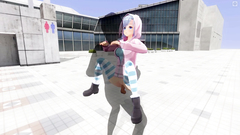 3D HENTAI Cute girlfriend fucks on the roof of the mall