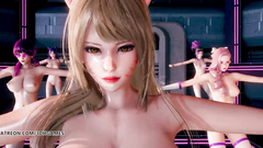 [MMD] Dreamcatcher - SCREAM Striptease Ahri Akali Kaisa Evelynn Seraphine KDA League of Legend
