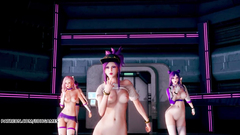 [MMD] Dreamcatcher - SCREAM Naked Kpop Dance Ahri Akali Kaisa Evelynn Seraphine KDA League of Legend