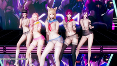 MMD Hello Venus -Wiggle Wiggle Striptease Ahri Akali Kaisa Evelynn Seraphine KDA