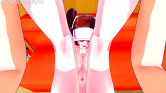 Fucking Rosa Mei and Hilda Touko from Pokemon at the Same Time - Anime Hentai 3d Compilation
