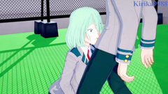 Toru Hagakure and Izuku Midoriya have intense sex on the rooftop. - My Hero Academia Hentai