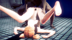 Hentai Uncensored 3D - hardsex in a public toilet