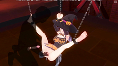 3D HENTAI BDSM Bound witch cums with squirt