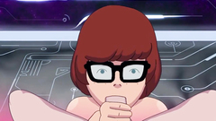 Vilma masturbated Shaggy takes all the milk