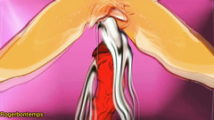 Dildo riding by pregnant girl huge creampie Cartoon Hentai