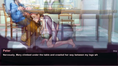 Taffy Tales [UberPie] housewife gives blowjob under the table but her friend came