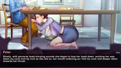 Taffy Tales [UberPie] housewife gives blowjob under the table but her friend came