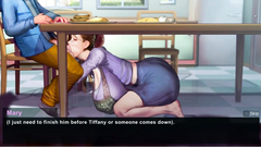 Taffy Tales [UberPie] housewife gives blowjob under the table but her friend came