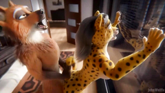 You can see the furry fucking trhough the windows