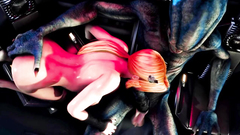 Horny bitch wanted to try the cocks of evil monsters and sex - 3d animation monster fucking