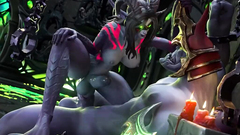 Big dick Shemale Elf rides COWGIRL on HUGE DICK