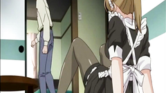 Masturbating anime maid in fantasy